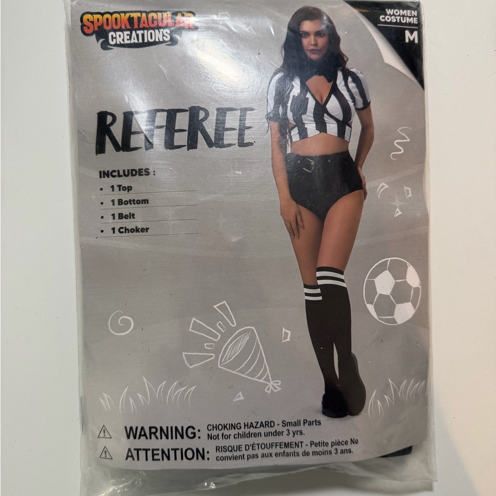 Referee Costume Set - Black & White